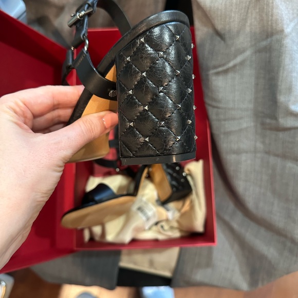 Valentino Rock stud sandals NWT size 36 silver chrome studs - Picture 6 of 9